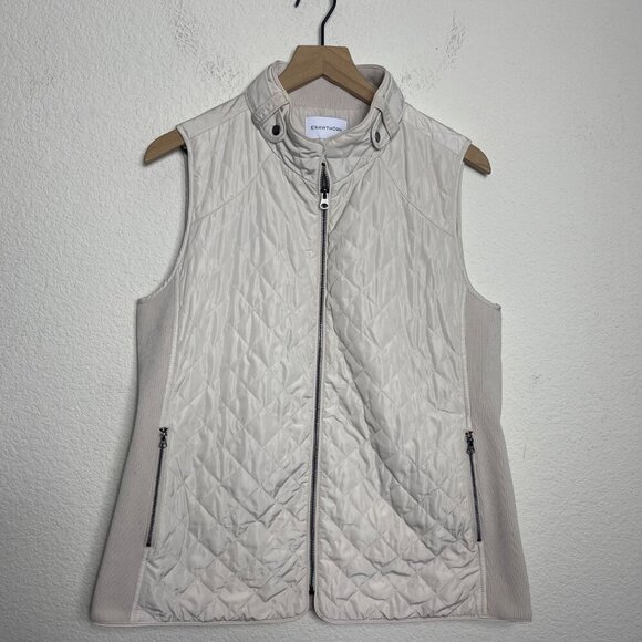 41 Hawthorn Quilted Zip-Up Vest – Size Large – Cream - Picture 5 of 13